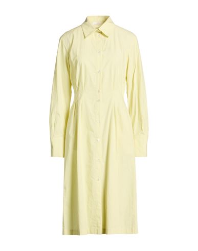 Fedeli Woman Midi Dress Yellow Size 6 Cotton In Yellow