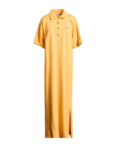 Coco Y Maria Woman Maxi Dress Mandarin Size M Organic Cotton In Yellow