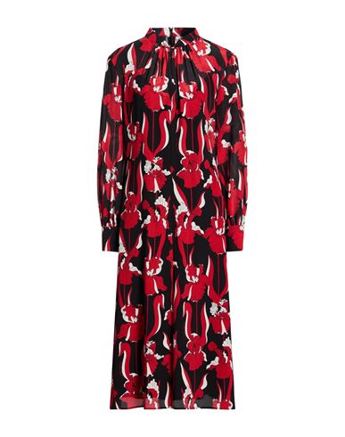 Boutique Moschino Woman Midi Dress Black Size 10 Silk In Black