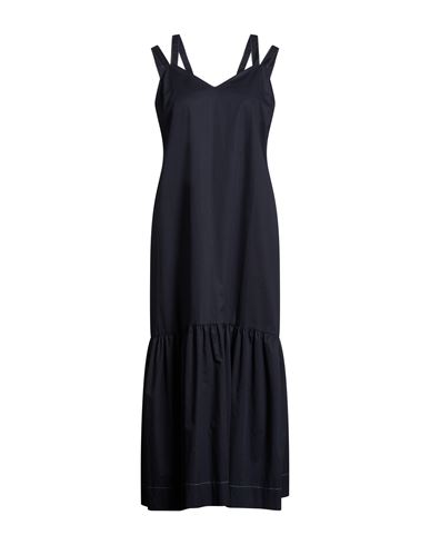 Ps By Paul Smith Ps Paul Smith Woman Midi Dress Midnight Blue Size 4 Cotton