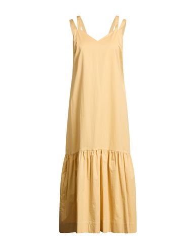 Ps By Paul Smith Ps Paul Smith Woman Midi Dress Mustard Size 4 Cotton In Yellow