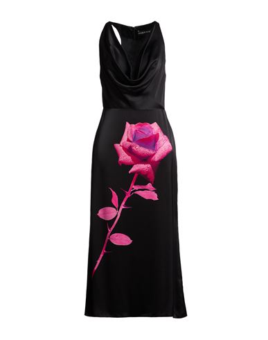 David Koma Woman Midi Dress Black Size 8 Silk