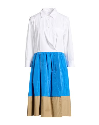 Sara Roka Woman Midi Dress White Size 10 Polyester, Cotton, Polyamide