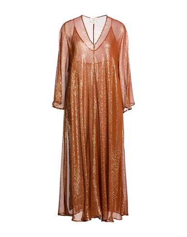 Forte Forte Forte_forte Woman Midi Dress Tan Size 3 Polyamide In Brown