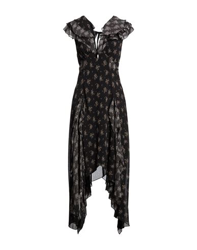 Free People Woman Midi Dress Black Size L Polyester