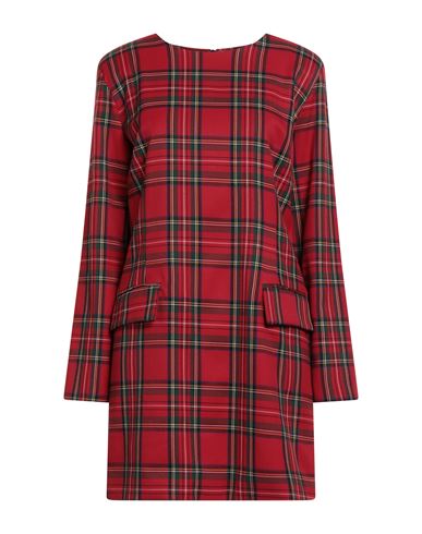 Vicolo Woman Mini Dress Red Size S Polyester, Viscose, Elastane In Burgundy