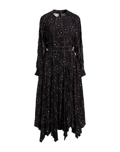 Lovebirds Woman Maxi Dress Black Size Xl Silk