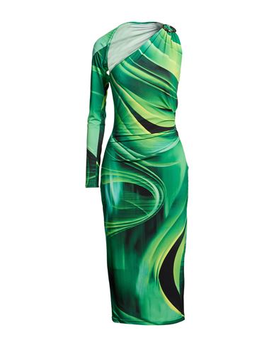 Casting Woman Midi Dress Green Size 6 Polyester, Elastane