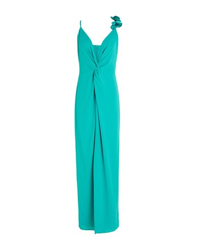 Moncho Heredia Woman Maxi Dress Emerald Green Size 8 Polyester, Elastane