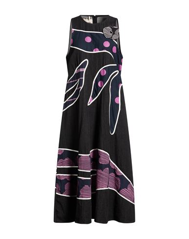 Lovebirds Woman Midi Dress Black Size Xl Cotton