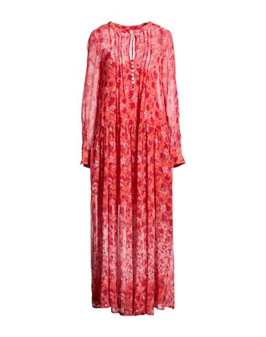 Free People Woman Midi Dress Orange Size S Polyester In Red