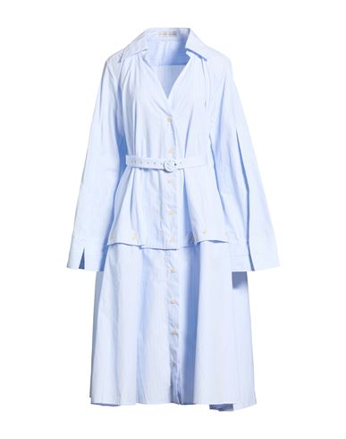 Palmer Harding Palmer//harding Woman Midi Dress Sky Blue Size 10 Cotton