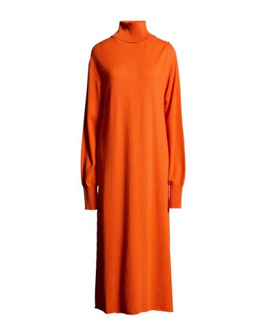 Jil Sander Woman Midi Dress Orange Size 6 Cashmere