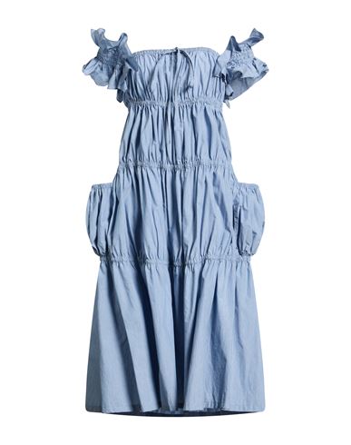 Hache Woman Midi Dress Light Blue Size 8 Cotton