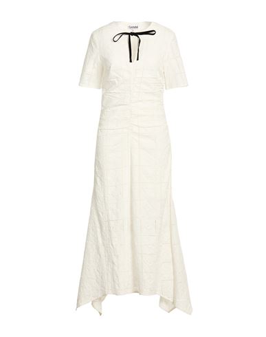 Ganni Woman Maxi Dress Off White Size 2 Organic Cotton