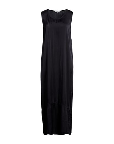 Crossley Woman Maxi Dress Midnight Blue Size L Silk, Elastane In Black