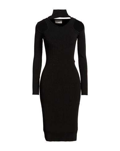 Midi-Kleid Damen Schwarz L,S Damen