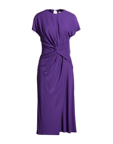 Lanvin Woman Midi Dress Purple Size 12 Viscose, Elastane In Pink