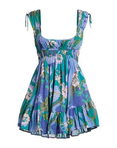 Free People Woman Mini Dress Blue Size S Cotton