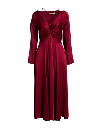Palmer Harding Palmer//harding Woman Midi Dress Burgundy Size 6 Acetate, Viscose In Red
