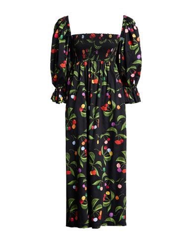 Borgo De Nor Woman Midi Dress Black Size 8 Cotton