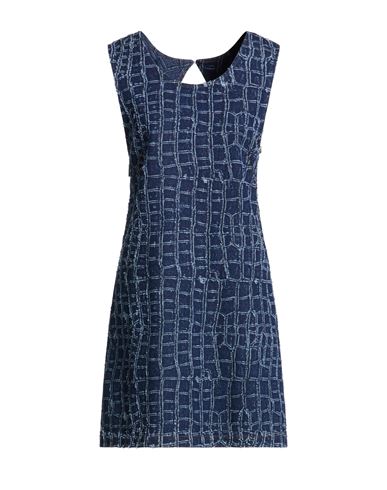 Msgm Woman Mini Dress Blue Size 10 Cotton