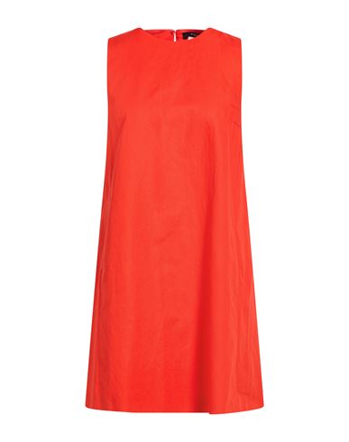Weekend Max Mara Woman Mini Dress Coral Size 4 Cotton, Linen In Red
