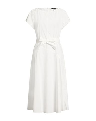 Weekend Max Mara Woman Midi Dress White Size 12 Cotton