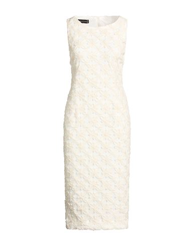 Matilde Cano Woman Midi Dress Cream Size 8 Polyester In White