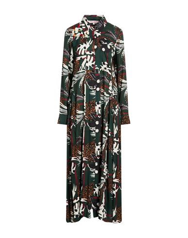 Connor & Blake Woman Maxi Dress Dark Green Size L Viscose