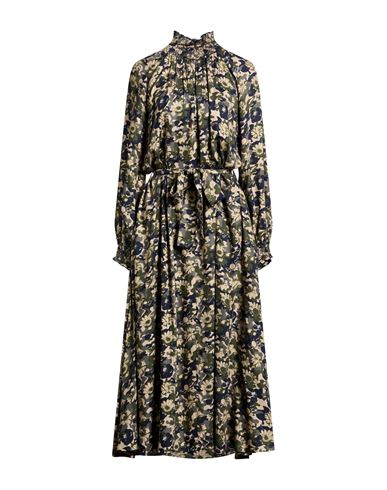 Connor & Blake Woman Maxi Dress Military Green Size L Viscose