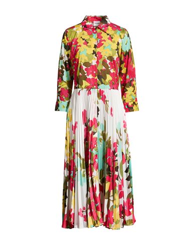 Sara Roka Woman Midi Dress Fuchsia Size 8 Polyester, Cotton, Elastane In Pink