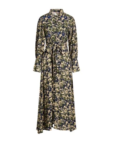Connor & Blake Woman Maxi Dress Military Green Size L Viscose