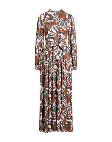 Connor & Blake Woman Maxi Dress Brown Size Xl Viscose