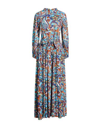 Connor & Blake Woman Maxi Dress Azure Size Xl Viscose In Blue