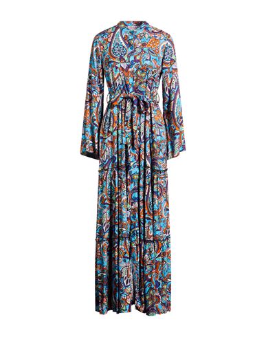 Connor & Blake Woman Maxi Dress Azure Size L Viscose In Blue