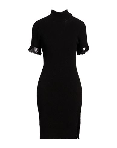 Haveone Woman Mini Dress Black Size Onesize Acrylic, Wool, Viscose, Polyamide, Polyester
