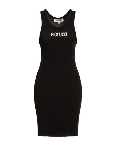 Fiorucci Woman Mini Dress Black Size Xl Wool