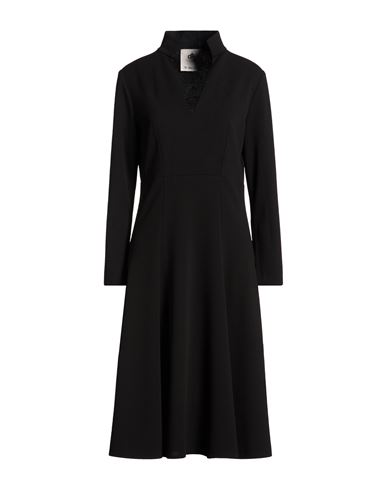 Compagnia Italiana Woman Midi Dress Black Size 8 Polyester, Elastane