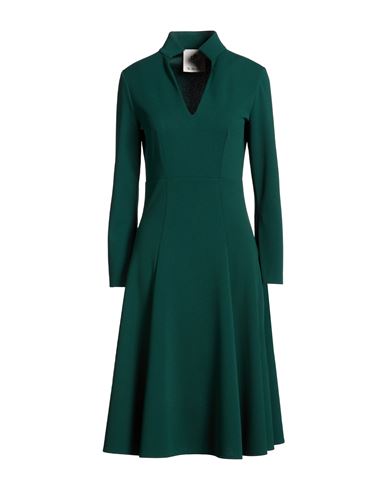 Compagnia Italiana Woman Midi Dress Green Size 6 Polyester, Elastane In Multi
