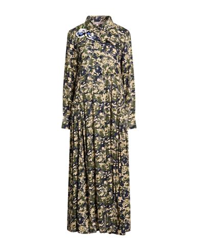 Connor & Blake Woman Maxi Dress Military Green Size L Viscose