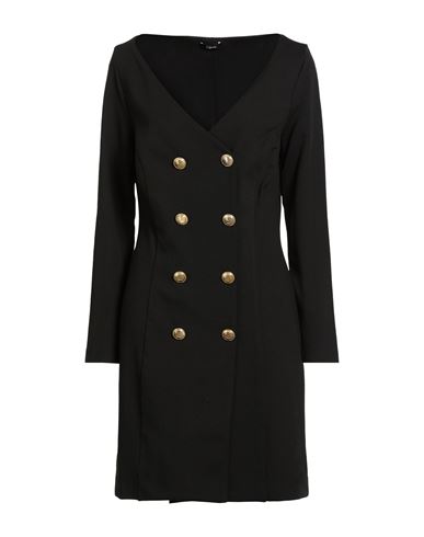 Hanita Woman Mini Dress Black Size L Viscose, Nylon, Elastane