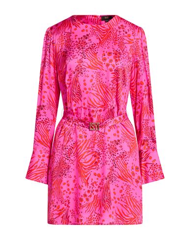 Seventy Venezia Woman Mini Dress Fuchsia Size 12 Viscose In Pink