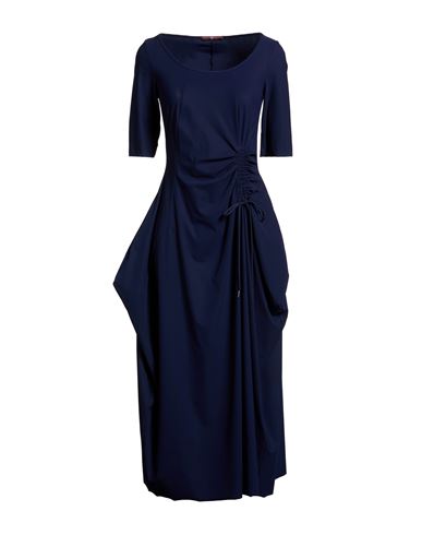 High Woman Midi Dress Midnight Blue Size 6 Nylon, Elastane