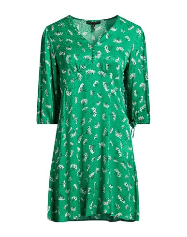Maje Woman Mini Dress Green Size 8 Cupro, Viscose