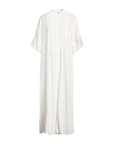 Twinset U & B Woman Maxi Dress White Size M Cotton