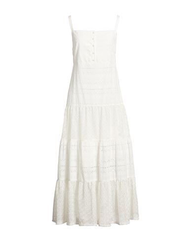 Marella Woman Maxi Dress White Size 10 Cotton, Polyester