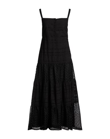 Marella Woman Maxi Dress Black Size 8 Cotton, Polyester