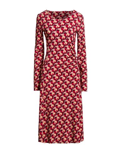 Maliparmi Malìparmi Woman Midi Dress Brick Size 10 Viscose, Elastane In Red