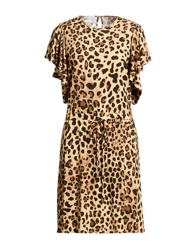 Be Blumarine Woman Midi Dress Beige Size 8 Viscose In Brown